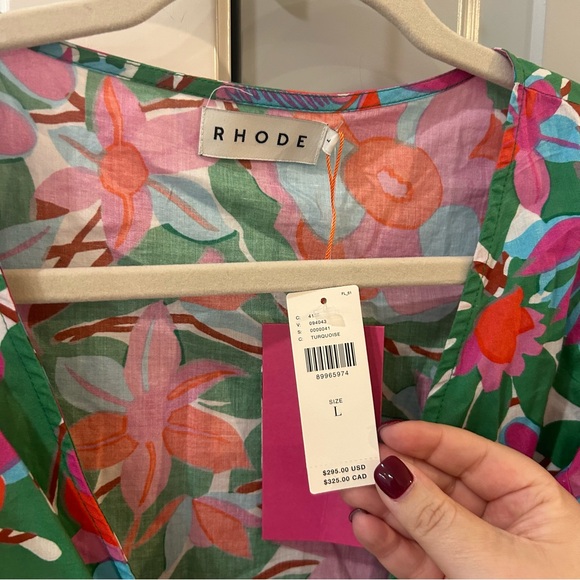 NWT Anthropologie Rhode Elodie Floral Ruffle Blouse - Picture 5 of 5